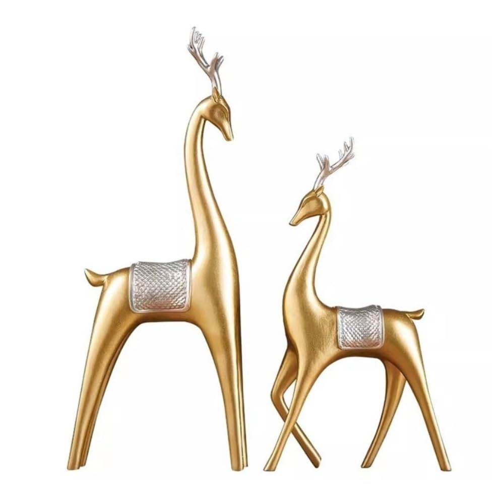 zhuyanbo007 Desk Statue, Luxury Fortune Deer Ornament Entrance Triangle Cabinet Decoration