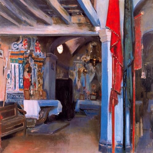 Tableau Iglesia De Pueblo de Joaquin Mir Trinxet pour la décoration murale d'une chambre