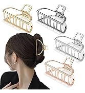 ATODEN Metal Hair Clips Gold Hair Clips Claw Clips for Thick Hair 4 Pcs Large Hair Clips for Thic...