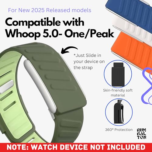 Image of Premium Sports Strap for Whoop 5.0 - One & Peak 2025 Released Band Replacement Strap Accessory | Ultra Soft Felt | Sweat Resistant, Silicone Band for Fitness, Workouts (Device Not Included)