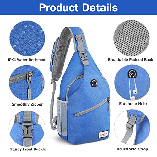 ZOMAKE-Sling-Bag-for-Women-MenSmall-Crossbody-Sling-Backpack-Water-Resistant-Mini-Shoulder-Bag-Chest-Bag-for-Travel