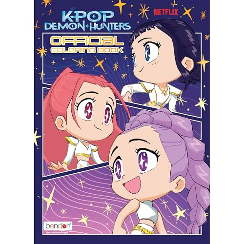 KPop Demon Hunters 40-Page Official Coloring Book Cover