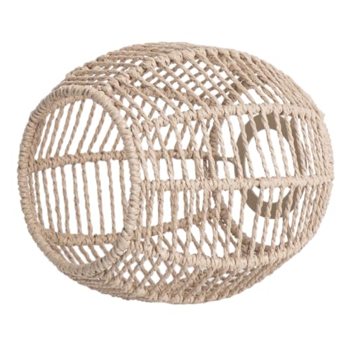 Beaupretty 手編み天然素材ランプシェード 自然風ボヘミアン照明カバー 対応 天井ペンダントライト用 おしゃれ替えシェード リビング バスルー