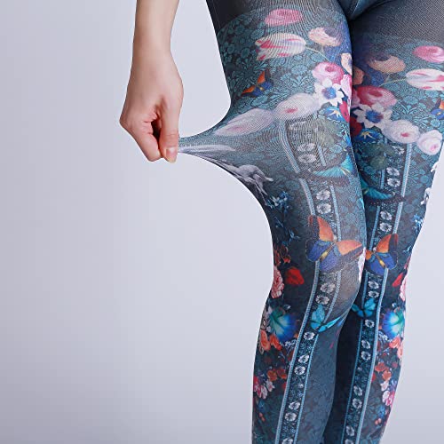 Image of Sahabowi Women Tights, Sheer High Waist Pantyhose, Vintage Control Top Stockings