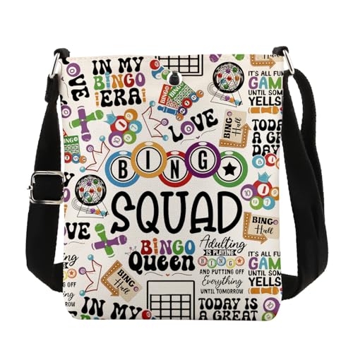 MAOFAED Board Game Squad Crossbody Bag, Board Game Player Gift, Bachelorette Party Favor, Game Lover Gift (bingosquad)