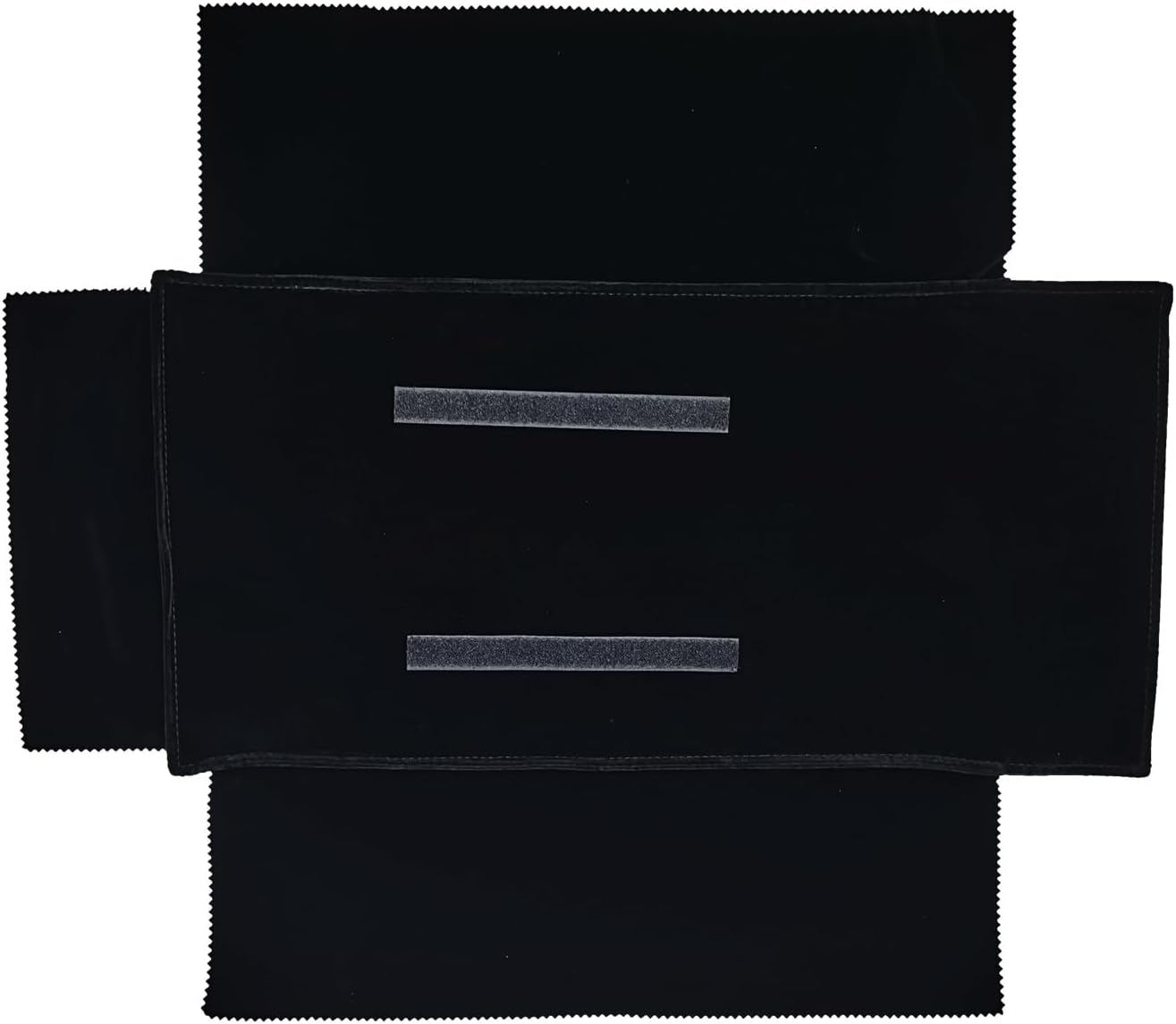Travel Jewelry Roll Organizer, Foldable Storage bag for Journey Earrings Women (Black Velvet, M)