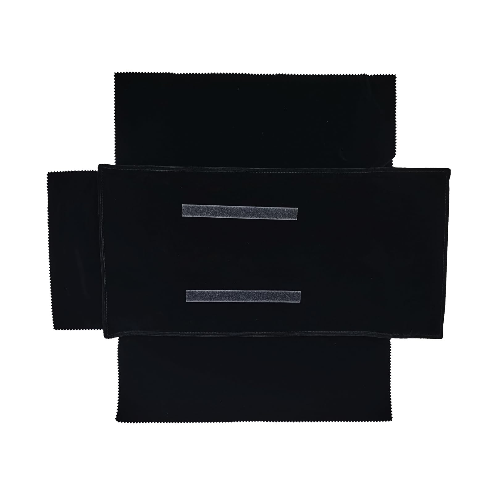 Organizador de joyas de viaje, bolsa de almacenamiento plegable para aretes de viaje para mujer (terciopelo negro, M)