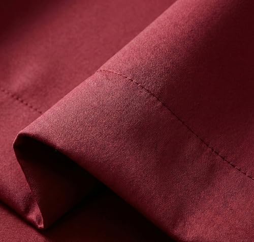 Image of VAS COLLECTIONS 100% Blackout Door Curtains, 5 Feet (121 x 152 cm) Set of 2, Plain, Thermal Insulated, Room Darkening Curtains for Living Room, Bedroom (Maroon)
