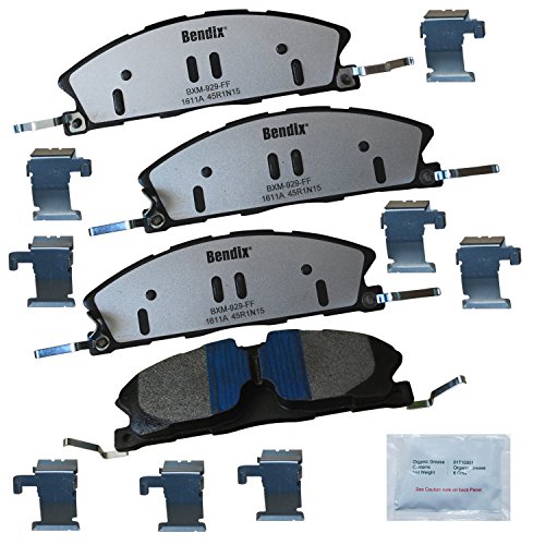 Image of Bendix Fleet Metlok MKD1611AFM Semi-Metallic Front Brake Pads for Select Models Ford Police Interceptor Sedan, Utility, Special Service Taurus, Lincoln MKT