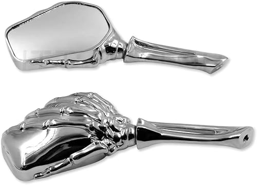 Miniatura 4 de SMT-Espejo de mano de esqueleto de calavera negro compatible con Suzuki Gsxr Hayabusa Cruiser Yamaha Honda B00RW3HPXI