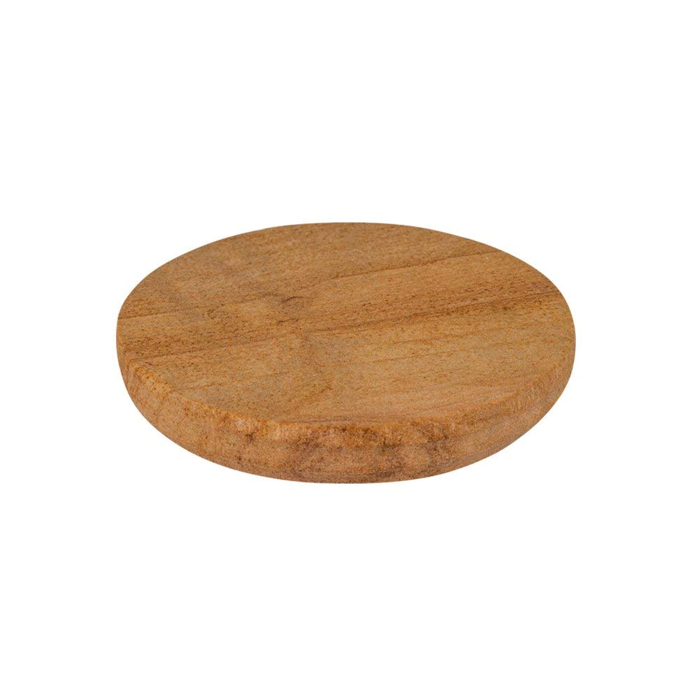 Saudeep India Stone Handmade Rough Sandalwood/Chandan Board Pata 4 Inch