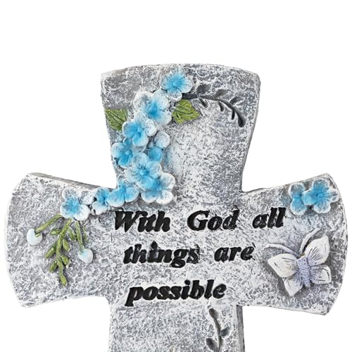 Estatua Cruz Floral Northlight 6.75 pulg miniatura 6