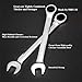 FLZOSPER 12pc.Ratcheting Wrench Set，8-19mm Metric CR-V Quick Access Spanner with Portable Toolbox (12PC. Ratchet Wrench)