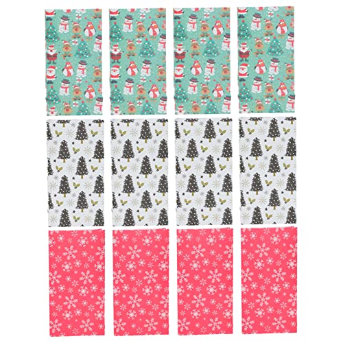 OATIPHO 12 Piezas Bolsas para Comida de Navidad Bolsa de y Papel de Alimenticio para Fiestas