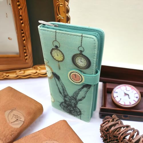 Shag Wear Pocket Watch Rabbit Large Animal Wallet for Women and Teen Girls Mint Green 7" Tall2