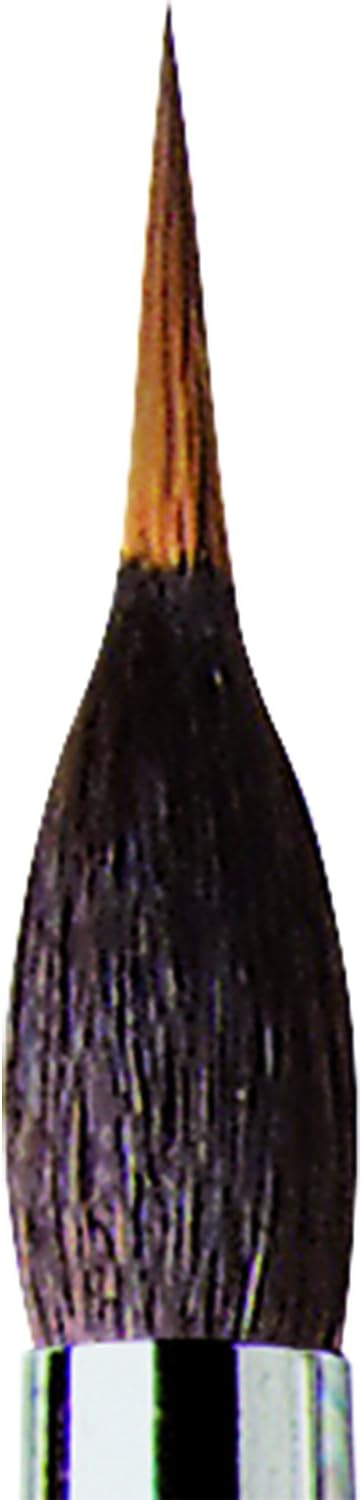 da Vinci Watercolor Series 5519 Maestro Paint Brush, Long Needle-Sharp Liner Kolinsky Red Sable with Kazan Squirrel Body, Size 12 (5519-12)