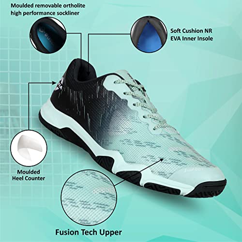 Image of Nivia Verdict 2.0 Badminton Shoe for Men, Breathable Mesh with TPU Fusion Technology Upper, Non-Marking Sole, Ideal for Badminton, Volleyball, Squash, and Table Tennis