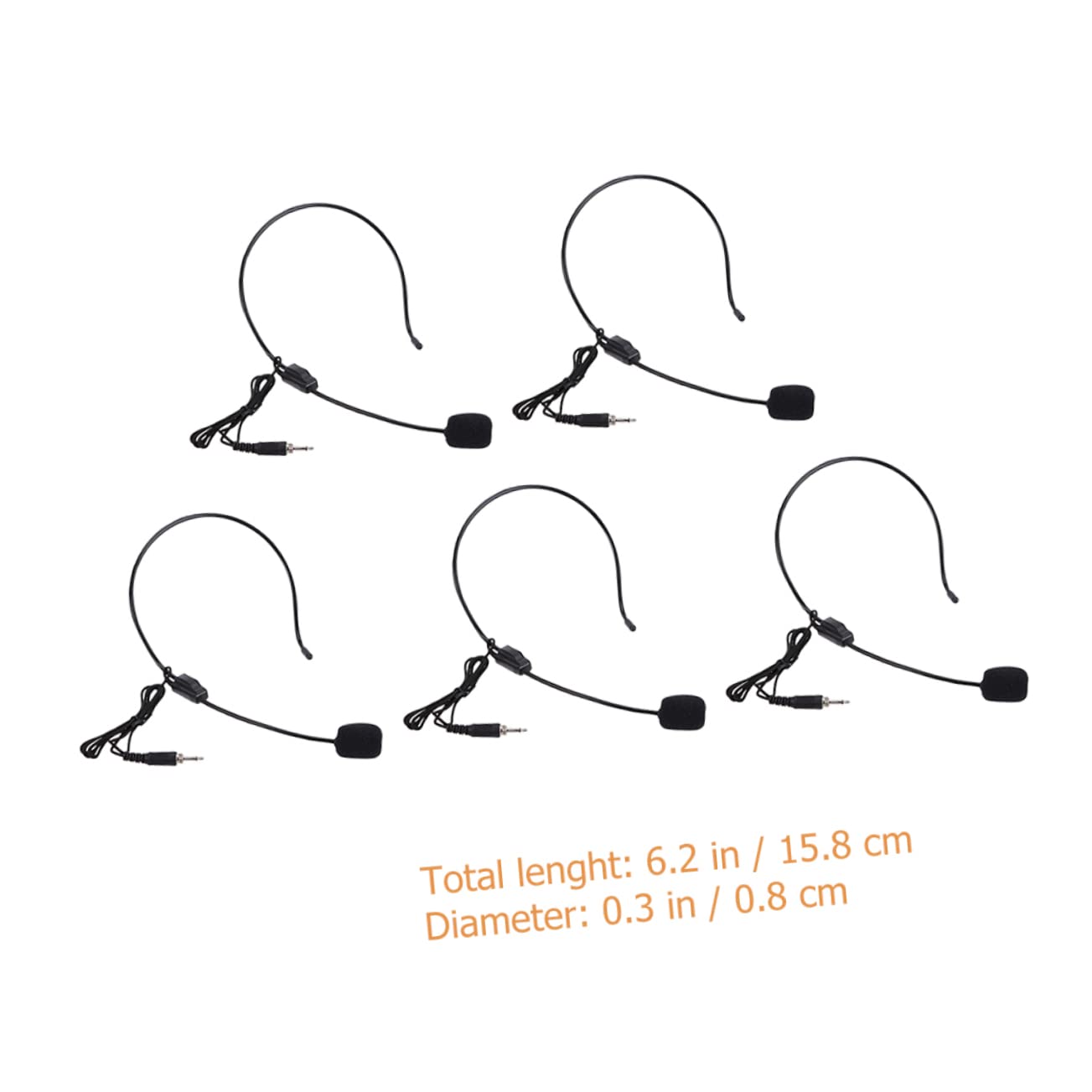 ERINGOGO 5 Pack Headset Microphone Microphone Headset for Singing Stage Performances Flexible