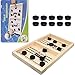 WELLXUNK Hockey de Mesa Portatil, Fast Sling Puck Juego, Hockey de Mesa para Niños,Hockey Mesa Juego,Juegos de Mesa Familiares,Board Games for Adults,Board Games for Kids (Small)