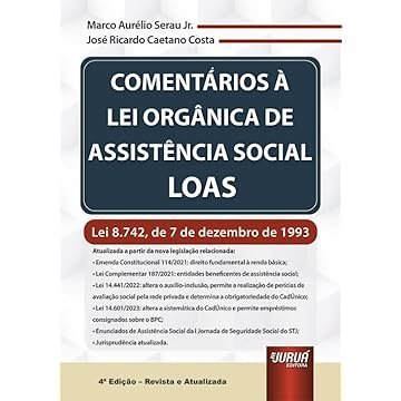 Capa do livro Comentários à Lei Orgânica de Assistência Social - LOAS - Lei 8.742, de 7 de dezembro de 1993