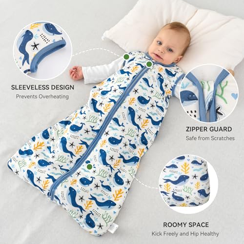 Image of Yoofoss Baby Sleep Sack 0-6 Months Rayon Made from Bamboo 1.0 Tog