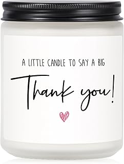 Thank You Gifts for Women, Men, Hostess Gift, Lavender Scented Soy Wax Candle, Appreciation Gifts for Teacher Coworker Employee Boss Nurse, a Little Candle to Say A Big Thank You, Handmade