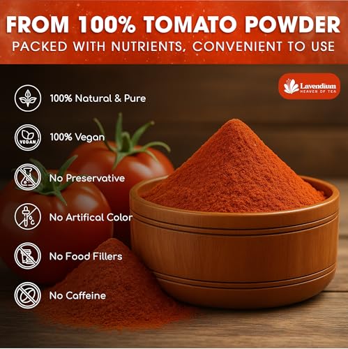 Image of Non-GMO, Vegan, Gluten-Free, No Additives - Rich Color & Flavor (1.56 lbs (25oz), Tomato Powder)