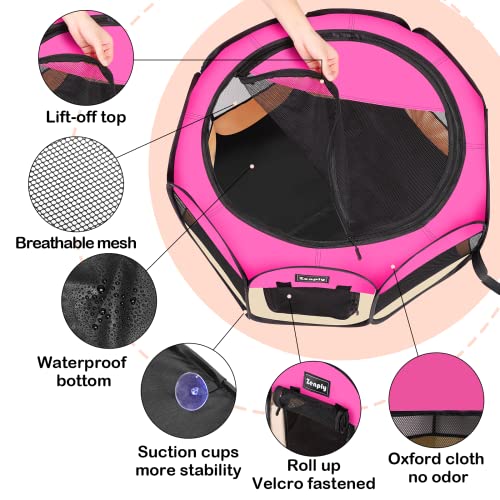 Zenply Cercadinho Portátil para Cães de Estimação, Cercadinho para Animais de Estimação Dobrável Ext