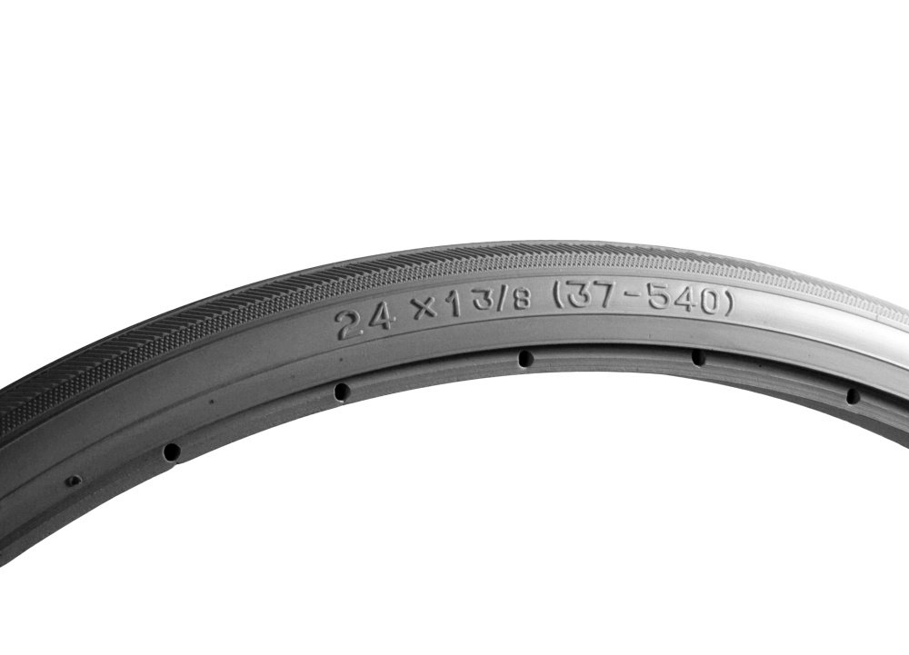 2 Stück Rollstuhlreifen 24 x 1 3/8 pannensicher Feinprofil Leichtlauf (37-540/541), grau, aus 100% Polyurethan gefertigt, guter Komfort, für Standardrollstühle, nie mehr Luftverlust