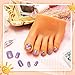Silicone Practice Foot Nail Practice Training Foot Half Foot Mannequin Nail Practice Fake Foot Model for Acrylic Nails Art Training Display, Left