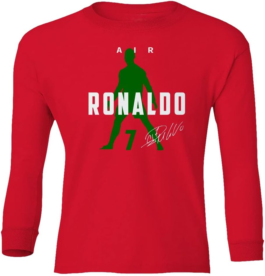 Portugal Football Air Ronaldo 2022 World Soccer Fan Youth Long Sleeve T-Shirt