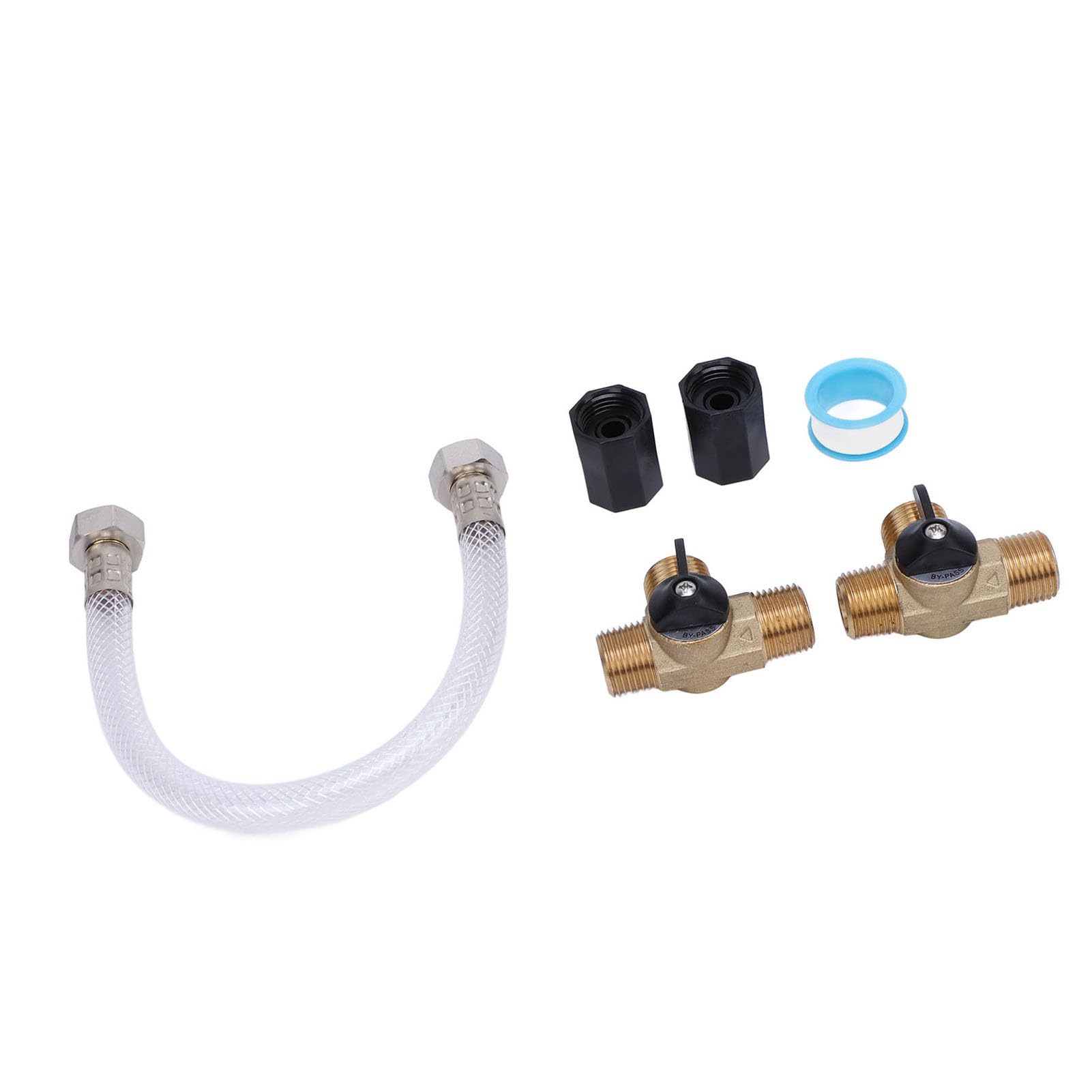 Kit di bypass per scaldabagno per camper, valvola dell'acqua e set di montaggio resistenti all'erosione, 2 connettori femmina per manutenzione del sistema RV
