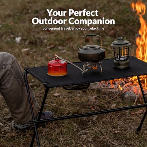 Table de camping pliante en aluminium stable contre les sols instables - 4