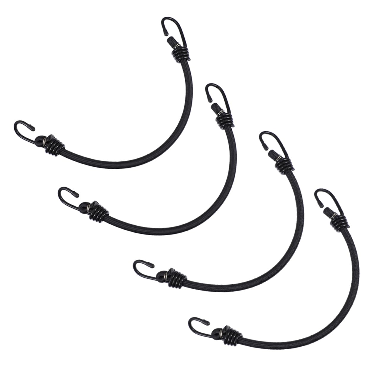 4 Pièces Corde Élastique Crochet Corde Élastique pour Bagages et Légère Fixation de Tentes Activités en Extérieur