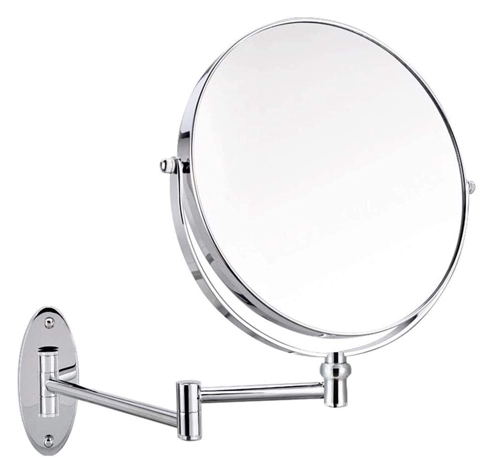 Miroir de maquillage mural pliable et rétractable double face 20x20cm