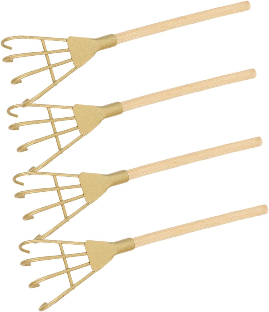5pcs Miniature Rake Decor Craft Ornaments for Table Decoration Zen Garden Accessory DIY Landscape Tools Unique Home Decor for Planting and Photography