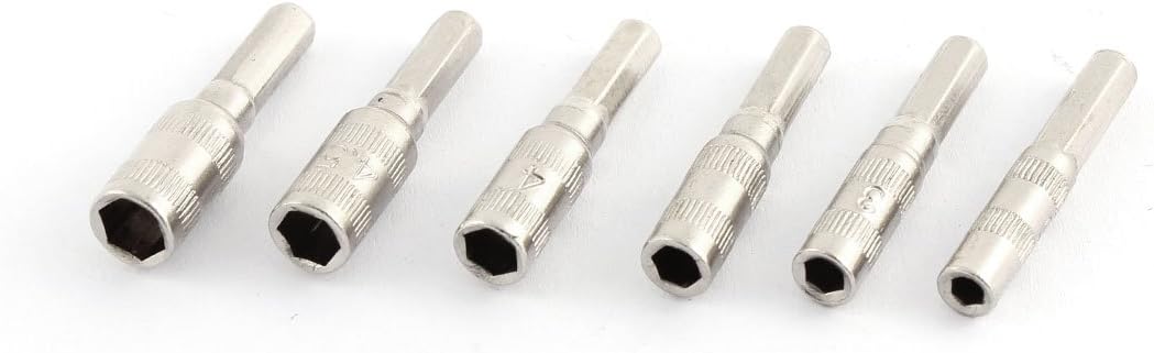 uxcell H4 Shank 2.5mm 3mm 3.5mm 4mm 4.5mm 5mm 6 Points Hex Socket 6 in 1