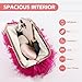 FeelfunFeather Women Clutch Purses,Fluffy Feather Evening Handbags for Wedding Party Banquet Prom Crossbody Bag with Detachable Chain(Hot Pink)