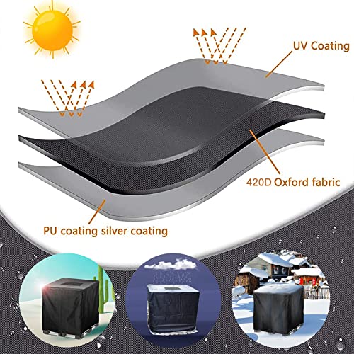 CSPone Bâche Réservoir d'eau IBC 1000 L Couverture Container Citerne Eau Pluie avec Fermeture éclair Coupe-Vent Anti-UV Résistant à la Déchirure – vue 4