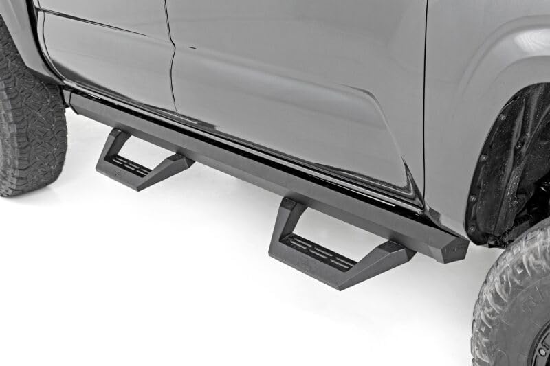 Rough Country SRX2 Adjustable Aluminum Steps for Toyota Tacoma (2005-2023) Double Cab - Modular Running Boards with Sliding Steps