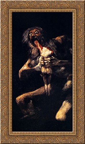 goya 8/17まで発送不可　 Amazon.com: Saturn Devouring His Sons 17x24 Gold Ornate Wood