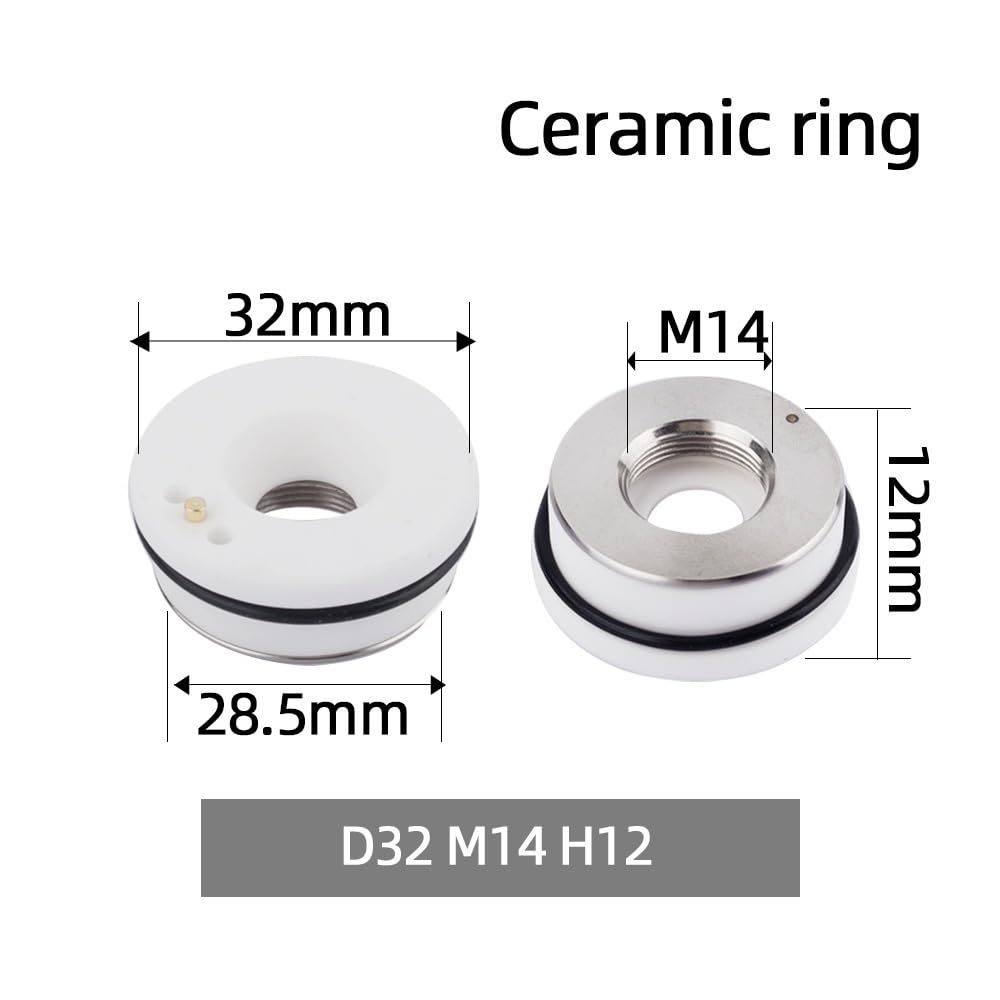 5 anelli di supporto for fissaggio ugello in ceramica P0571-1051 BT230 BT240 testa di taglio in fibra 28mm 32mm(32mm)