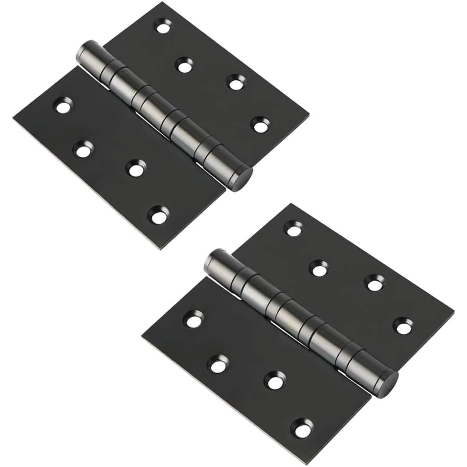 Matte Black Door Hinges Quiet and Smooth Bearing 4x4 Inch Square Corner Gate Hinges 1Pcs(X4 Inch Black Finish)