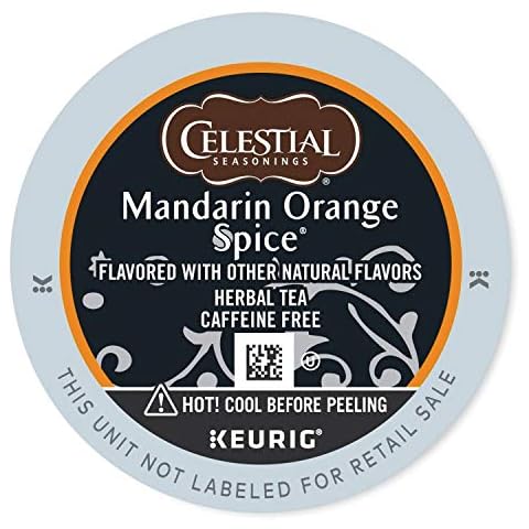Celestial Seasonings Mandarin Orange Spice Herbal Tea, K-Cup Portion Pack for Keurig K-Cup Brewers, 24-Count Cover