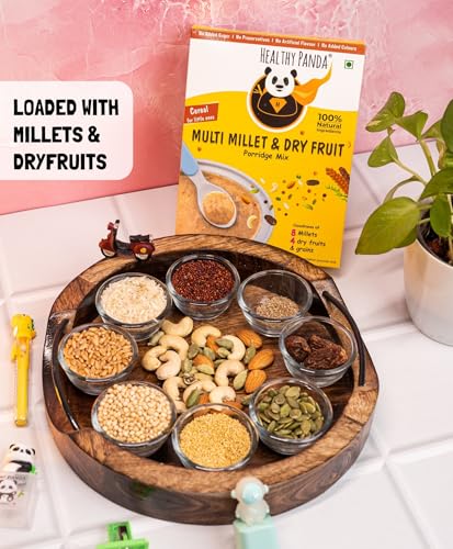 Image of Millet Cereal Mix with Dry Fruits Powder 400g | Healthy Cereal for Little Ones | Sprouted Sathu Mavu | Nutritious Breakfast Cereal | Millet Food for Growing Children | 100% Fresh & Natural