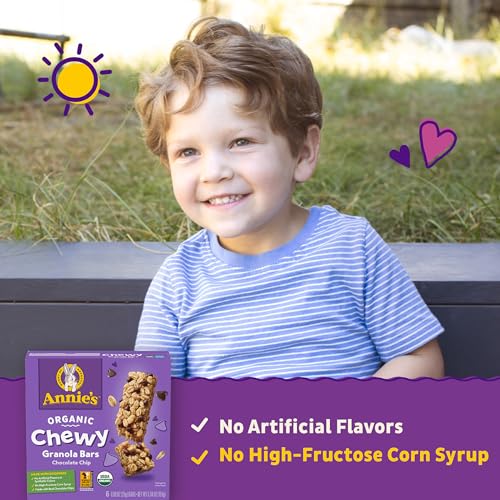 Annie's Organic Chewy Granola Bars, Chocolate Chip, 6 Bars, 5.34 oz - Image 5