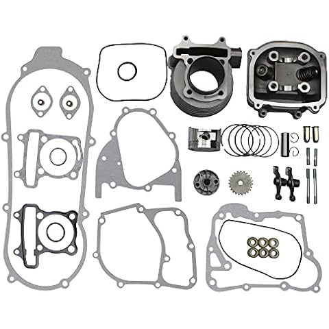 WOOSTAR 57.4mm Big Bore Completo Cilindro Culata con Pistón Kit y Juntas Cover