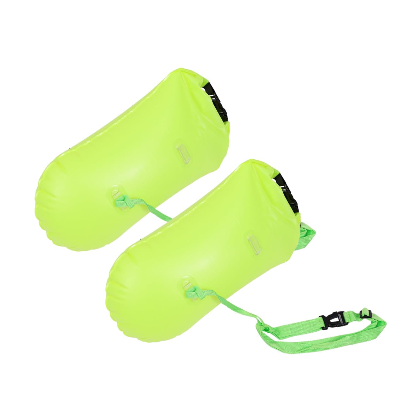 ifundom Aufblasbare Schwimmbojen Leicht und Tragbar Grün 2 Stück aus PVC für Freiwasserschwimmen und Outdoor Aktivitäten