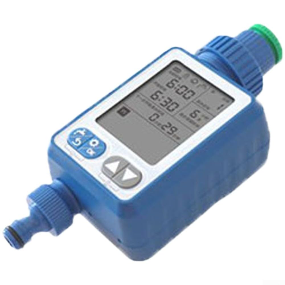 Timer automatico di irrigazione, sensore di pioggia, regolatore di irrigazione con grande schermo LCD, 10 programmi programmabili per rubinetti da giardino