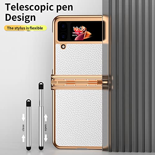 Coque Samsung Galaxy Z Flip 4 5G étui cuir porte-stylet compatible protection Flip 3 - 4
